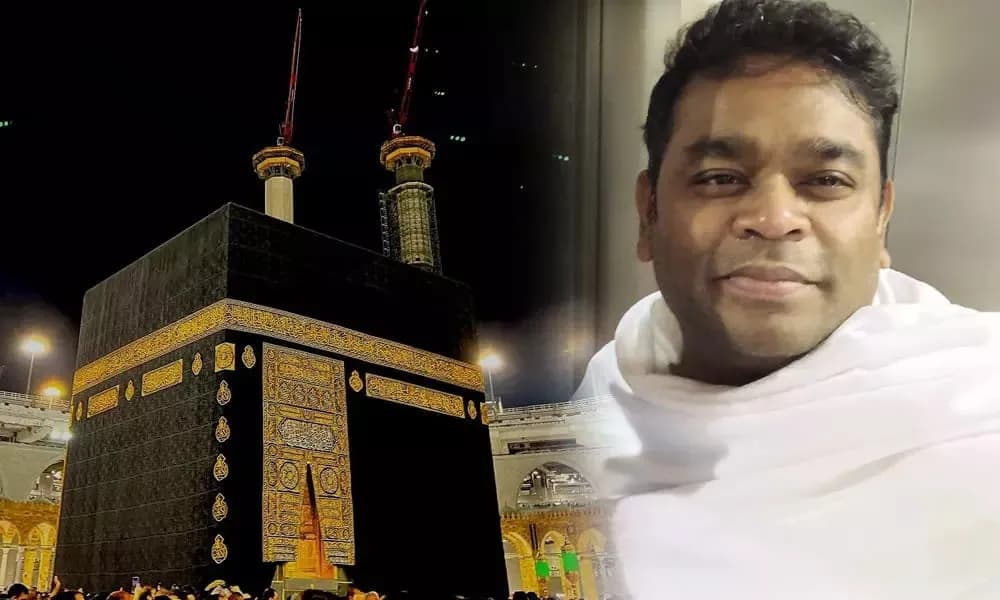 ‘പാപമോചനവും സമാധാനവും തേടി ആദമിന്റെയും ഹവ്വയുടെയും മക്കൾ’: ഉംറ നിർവ്വഹിക്കാൻ മക്കയിലെത്തി എ.ആർ റഹ്മാൻ