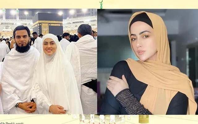 “കഅ്ബയുടെ ആദ്യ കാഴ്ച്ചക്ക് ദൈവത്തിന് നന്ദി”; ഉംറ നിർവ്വഹിച്ച് സന ഖാൻ